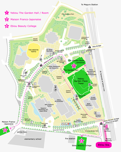 Yebisu Garden Place map