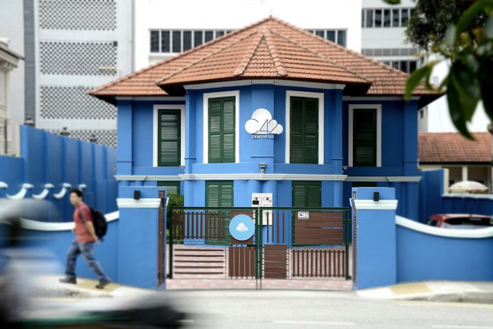 Centre 42 is housed in a bright blue pre-war bungalow on Waterloo Street.